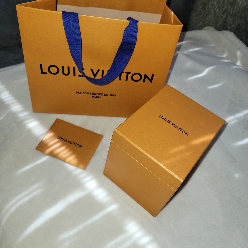 Louis Vuitton bag, box and receipt holder